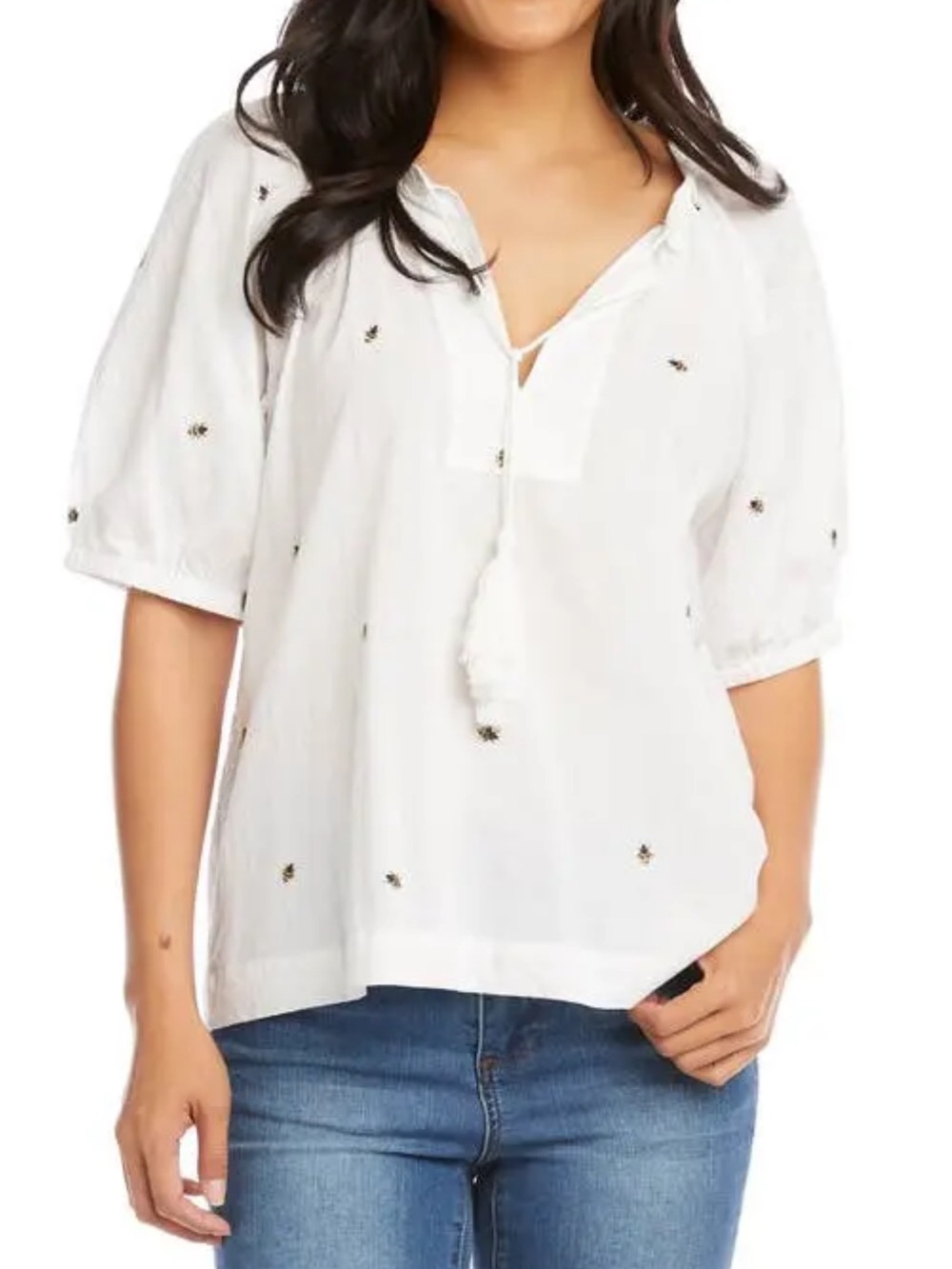 Karen Kane Honey Bee Peasant Top